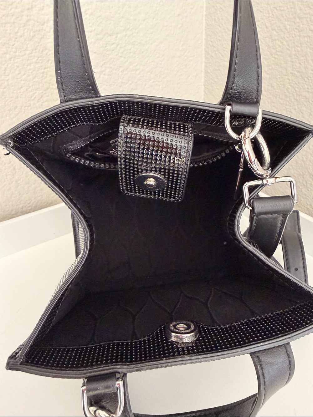 Kenzo Black Embossed Tiger Mini Briefcase Shoulder Bag - Picture 6 of 6